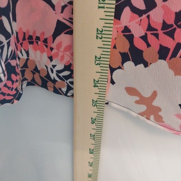 Talbots Floral Top Sz L Petite Vibrant Colorful Classic Feminine Preppy Timeless - Picture 4 of 8
